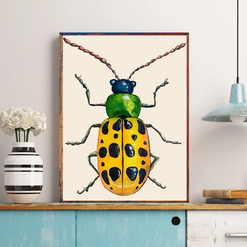 Butterfly Wall Art Ladybug Tiger Moth Beetle Poster Classic Vintage Posters Vintage Room Home Bar Cafe Decor Nordic Home Decor