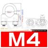 10 PCS Silver A2 Stainless Steel U-Bolt Type Wire Rope Clip M2 M3 M4 M5 M6 M8 M10 M12mm Clamp Bolt Household Hardware Working