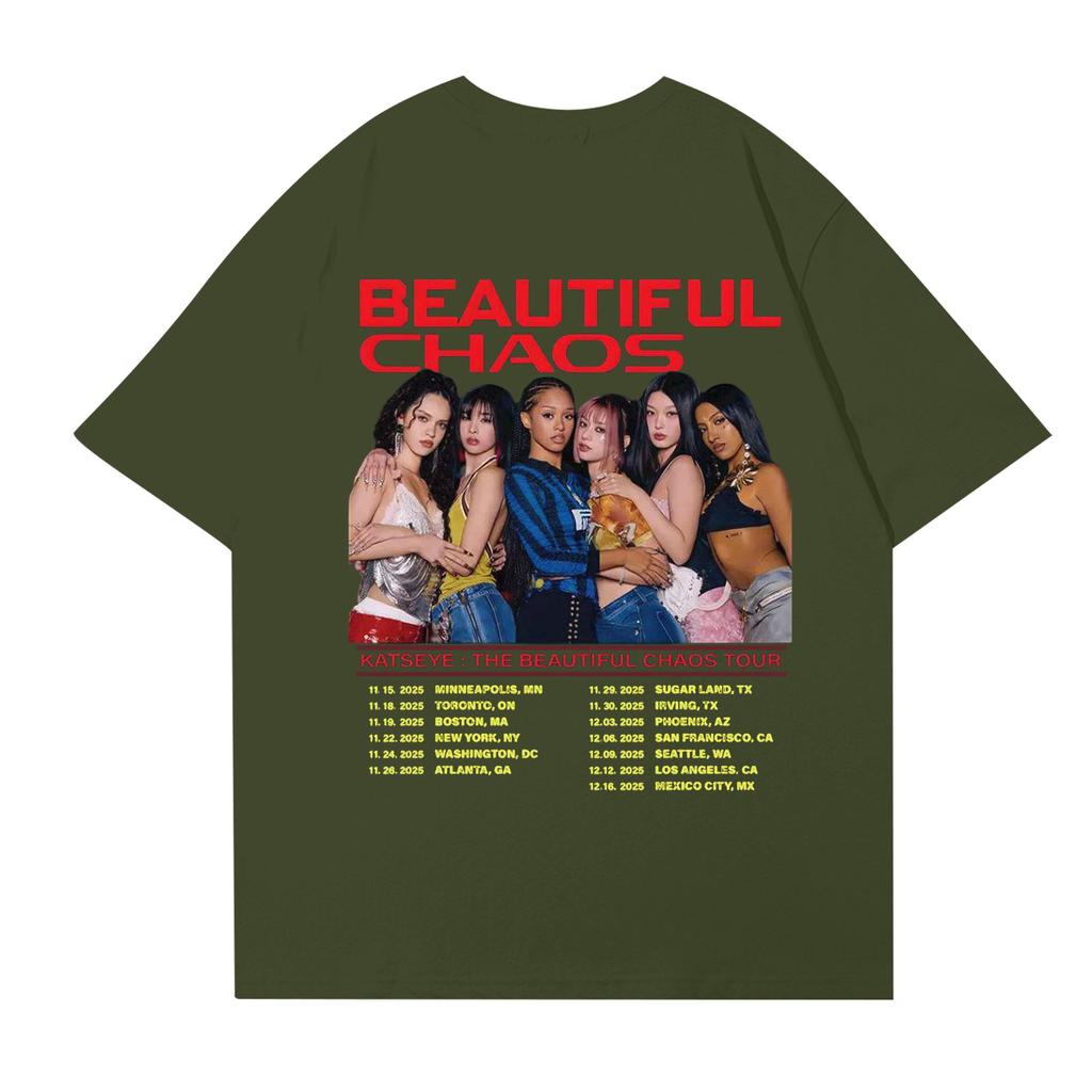 Dam T-shirt med tryck och rund hals och korta ärmar