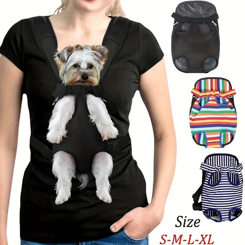 Pet Travel Breathable Backpack With Adjustable Straps For Outdoor Dog Walks