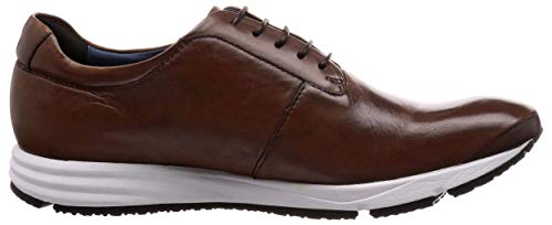 Hoop Didu Men's Dress Leather Sneakers (19330105) DBR, Size 26.5cm, 2E