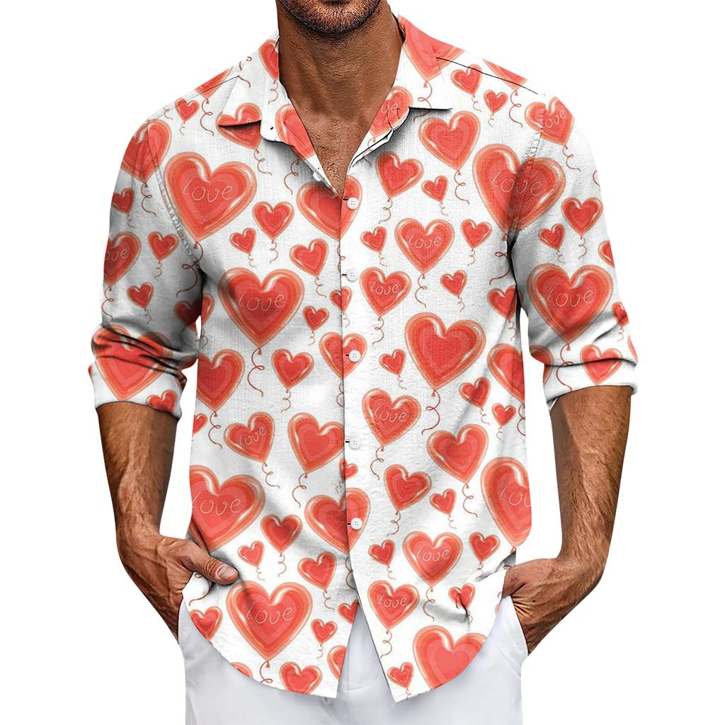 Men's Casual Button-Down Long-Sleeve Shirt