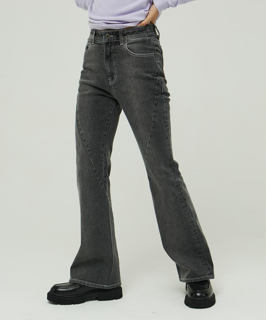 MAGOODGAN Chera 7425 Fadewash Curved Grey Bootcut Denim Pants