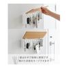 Yamazaki Jitsugyo [Gypsum board tweezers and wood screws included that make holes less noticeable] Wall-mounted key hook, long, natural, W33 x D5.7 x