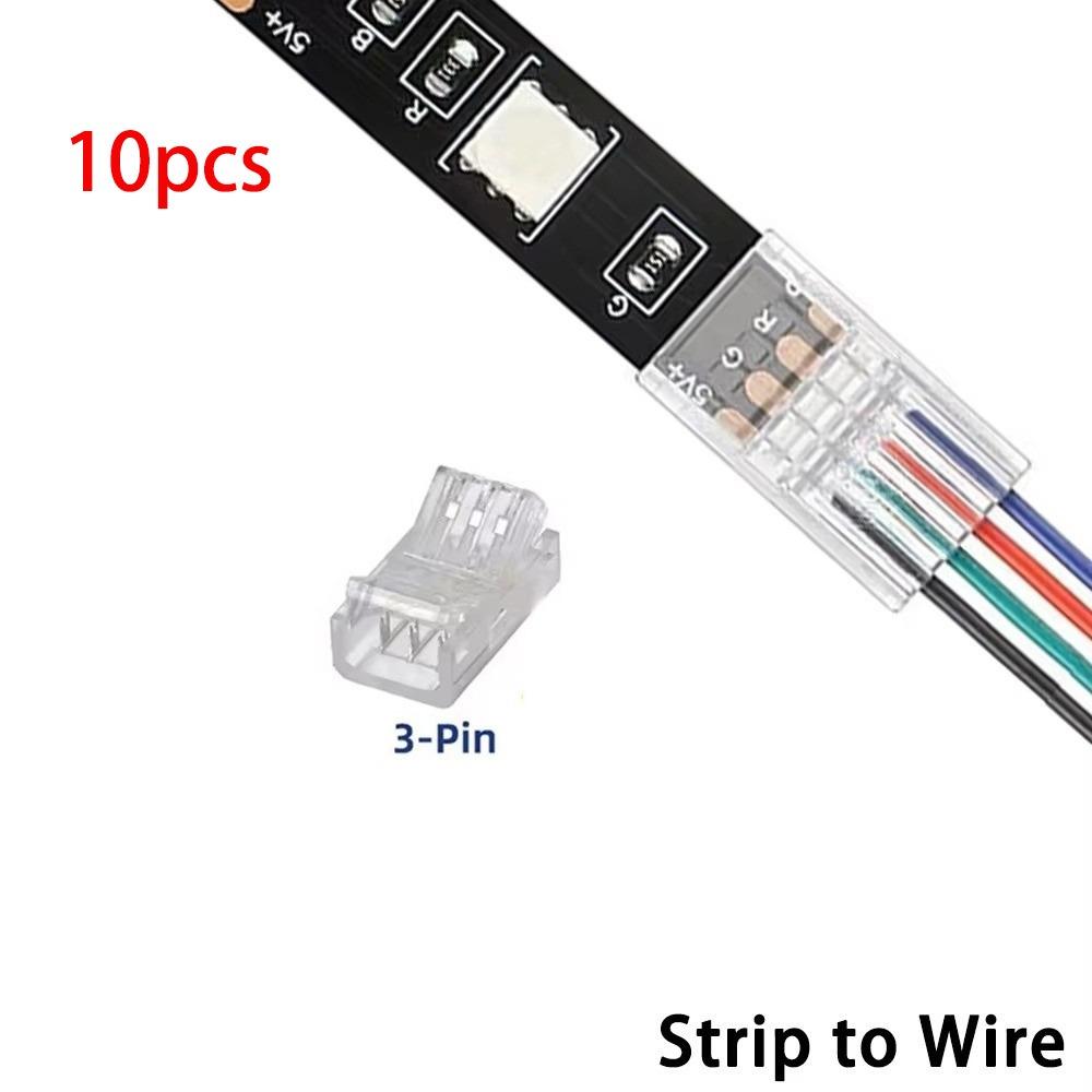 2Pin 3Pin 4Pin 5Pin Crystal Buckle for Light Strip Head 10MM LED To Strips  for SMD Strip Light