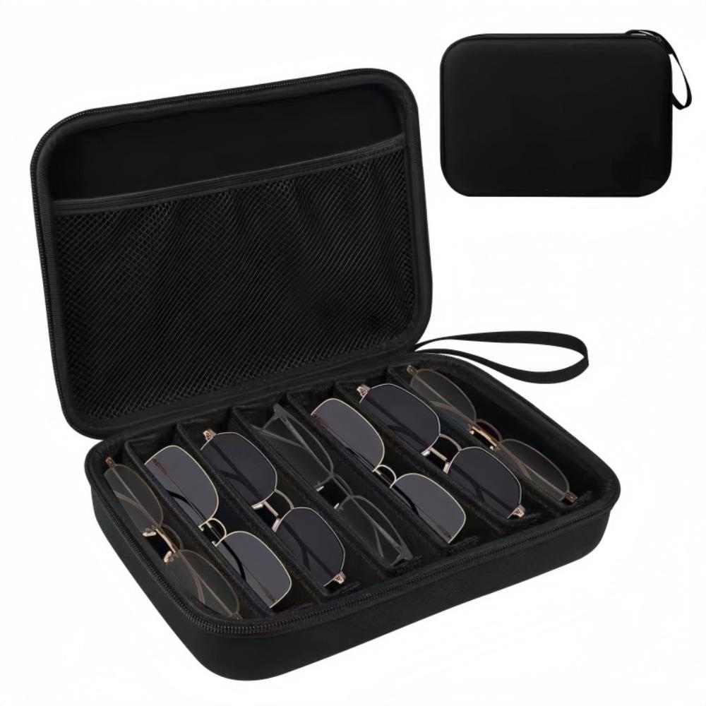 

4/5/7/8 Slots Eyeglass Storage Box Hard Shell Travel Sunglasses Organizer For Women Men 7 Slots