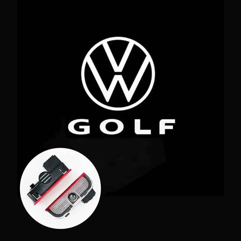 For VW 2Pcs Car Logo Door Logo Courtesy Lamp Laser Projector HD Welcome Light For VW Passat CC Lamando Touran Touareg Tiguan Eos Golf ER1