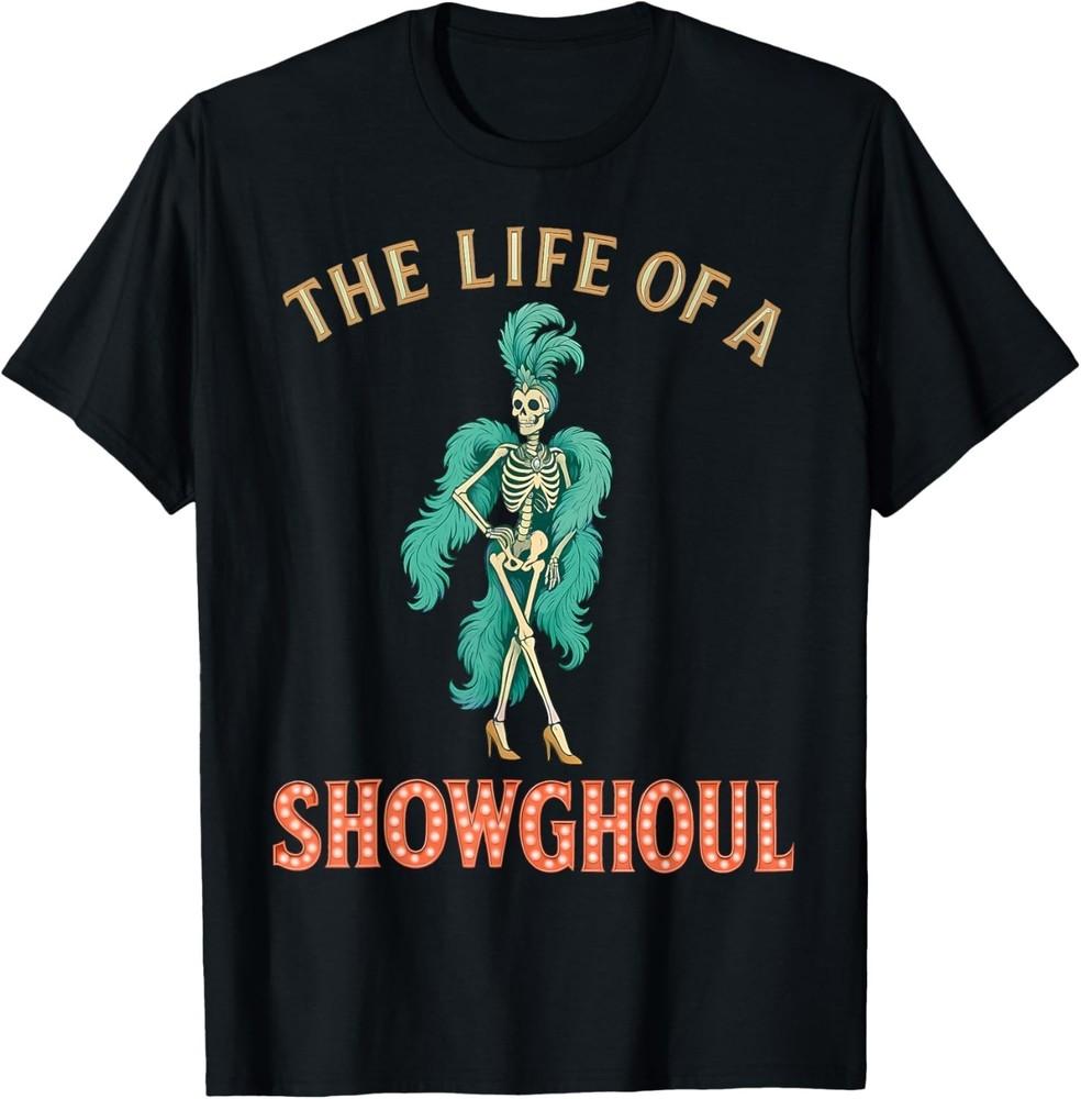 Жизнь Шоугуля Ретро Хэллоуин Шоу Скелет Девочка унисекс Футболка Унисекс Футболка S