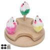 Katzenspielzeug Holz-Drehteller Katzenspielzeug mit Plüschmäusen und Katzenminze für Kätzchen-Spiel und Bewegung