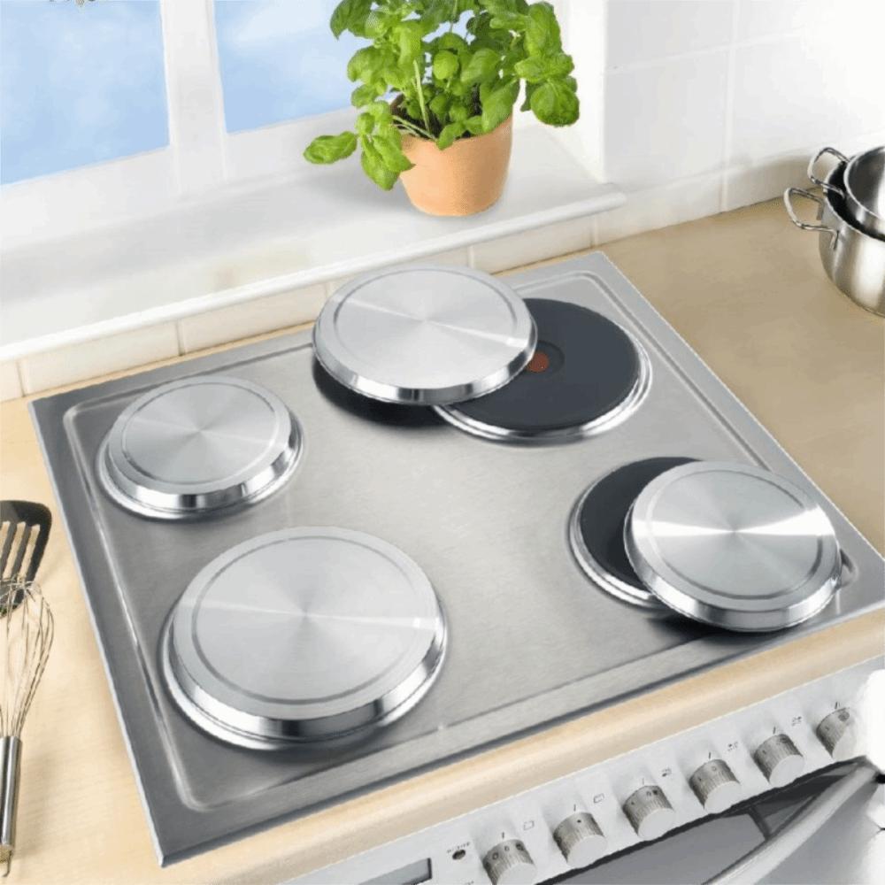 4PCS Stainless Steel Electric Stove Burner Protective Cover Stove Top Cover Protect Hotplate