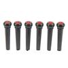 6Pcs Black Guitar Bridge Pin Kit Decorative Robust Clarity Increasing Guitar Bridge Pin Replacement