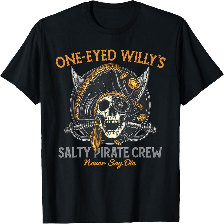 

One Eyed Willy s Salty Pirate Crew T-Shirt XXXXXL чорний