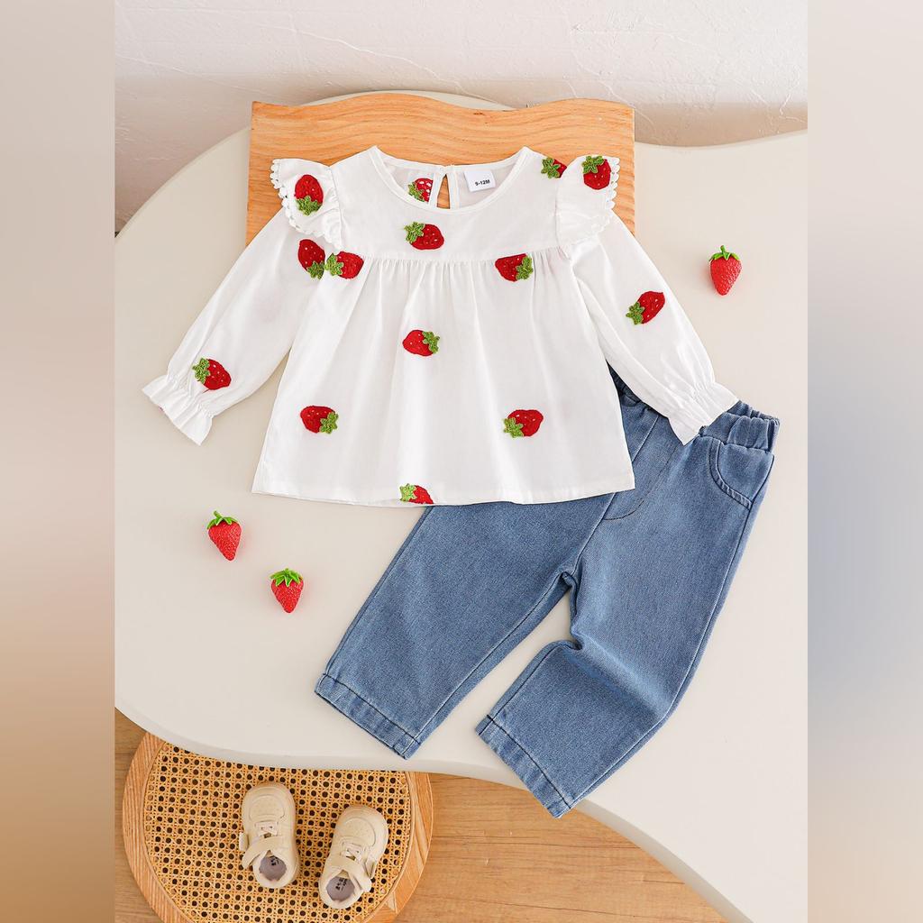 Kids' Long-Sleeve Top Set - Casual, Stylish & Versatile Children's Outfit