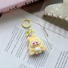 Baby Mini Three Flocking Keychain Trendy Figures Key Chain Cute Kawaii Dora Wendy Doll Keyring Bag Charms Christmas Gifts