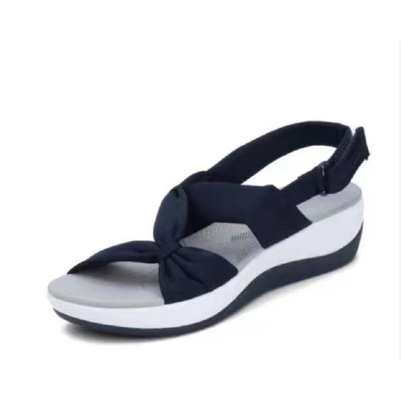 Autumn new large-size sandals women's simple fish mouth thick-soled soft-soled sandals - size 3