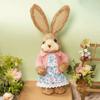 Realistic Design Woven Bunny 35cm Size Bunny Figure Easter Straw Rabbit  Window Display
