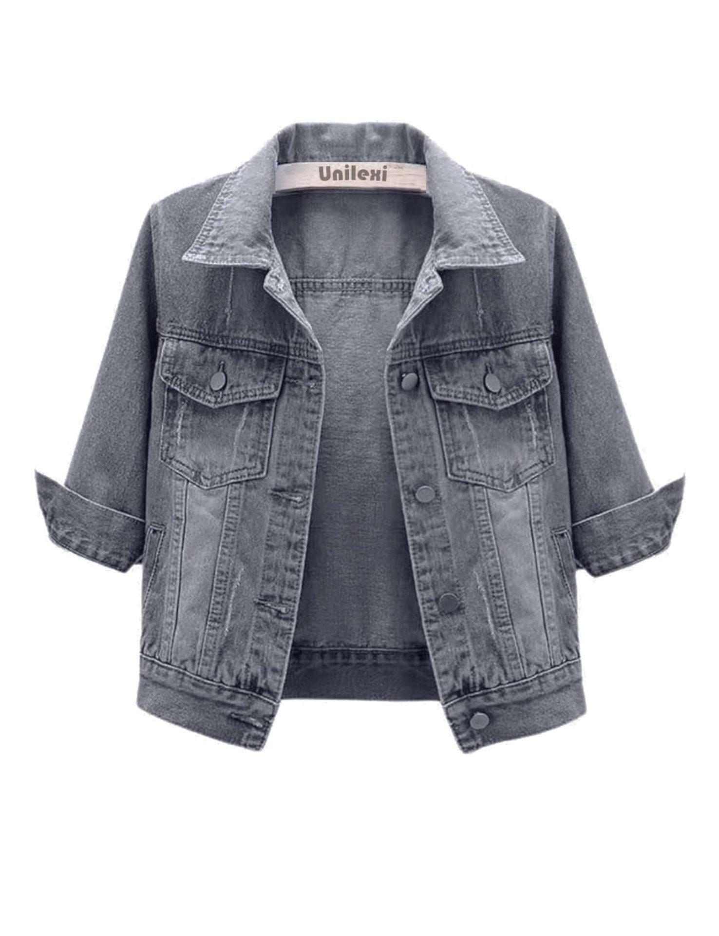 2025 New Women s Casual Spring/Autumn Versatile Short Denim Jacket Extra Large