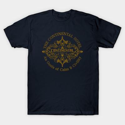 Asian Size Men Print T-shirt The Continental No-Cut Heat Transfer Print Cotton Tshirt