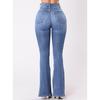 Frühlings- und Herbsthosen für europäische und amerikanische Frauen, lässige Jeans, Damen Slim Fit, hohe Taille, aufrechter Po, Schlaghosen