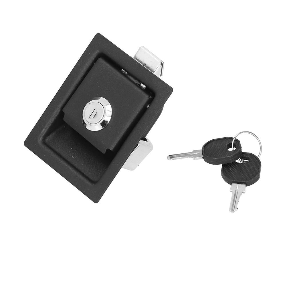 RV Generator Cabinet Door Lock Square Zinc Alloy with 2 Keys Repair Replacement for Yacht Home