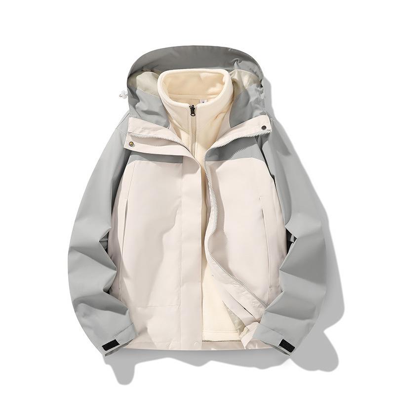 3-in-1 Jacket Hooded In Autumn and Winter, Removable, Thickened, Warm and Windproof Sports and Casual Couple Jacket