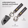 Suede Leather Car Keychain Business Gift with Logo Keyring Accessories For Chevrolet Spark Captiva Cruze Tracker Orlando Trax