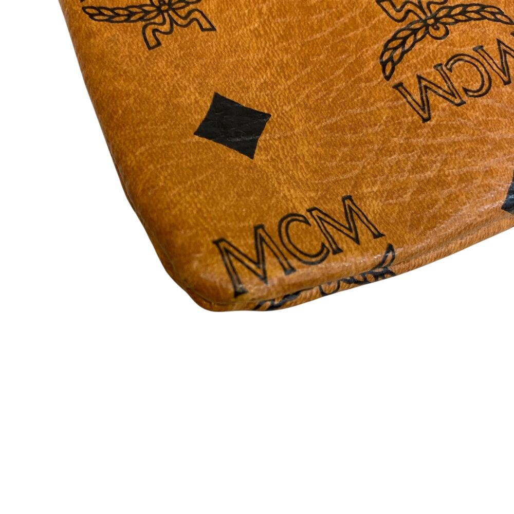 MCM Pouch clutch logo leather Vicetos business bag Brown leather Used