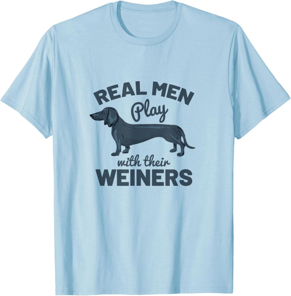Funny Dachshund Weiners Dog Lover Unisexs Cotton Casual TShirt Graphic Tee