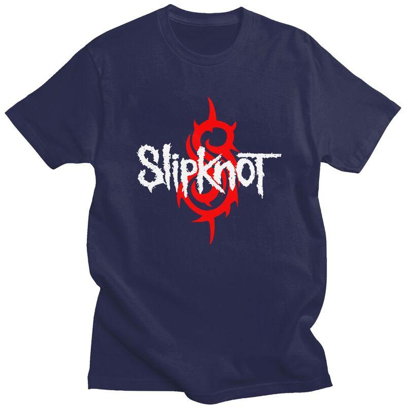 Custom Trendy Slipknots T Shirt Men Short Sleeves Pure Cotton Tshirt Heavy Metal Rock Music Gift Tee Tops Fashion Tshirts