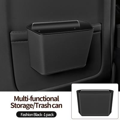 Multifunctional Car Trash Can and Storage Bin with Umbrella Holder and Cup Organizer for Efficient Vehicle Interior Organization