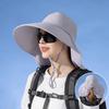 Spring and Summer Outdoor Women with Ponytails, Large Brims, Shawls, Sunscreen Hats