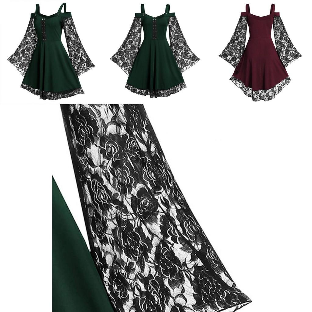 One Word Collar Women's Victorian Style Dress With Long Sleeves Perfect For Christmas And Easter