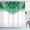 Moroccan Shower Curtain,Floral Art Vintage Style Eastern Architectural Elements Oriental Pattern,Cloth Fabric Bathroom Decor Set