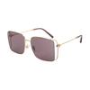 Coach Original Design, Comfortable and Elegant, Alloy Square Sunglasses, Same Style for Men and Women, Gold