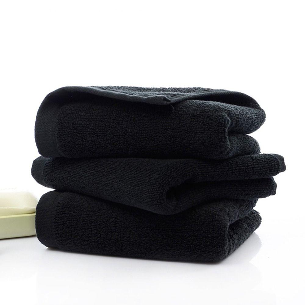 Black Bath Towel Cotton Household Towel Daily Necessities Adult Kids Towel  Fitness