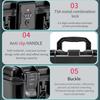 For DJI Osmo Pocket 4P STARTRC TSA Combination Lock Waterproof Dual-layer Suitcase Storage Box (Black)