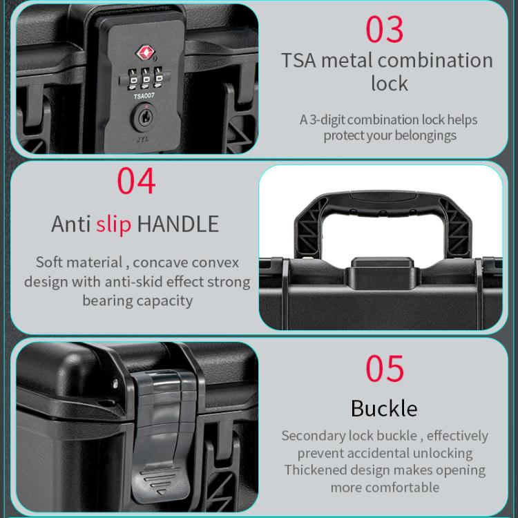 For DJI Osmo Pocket 4P STARTRC TSA Combination Lock Waterproof Dual-layer Suitcase Storage Box (Black)