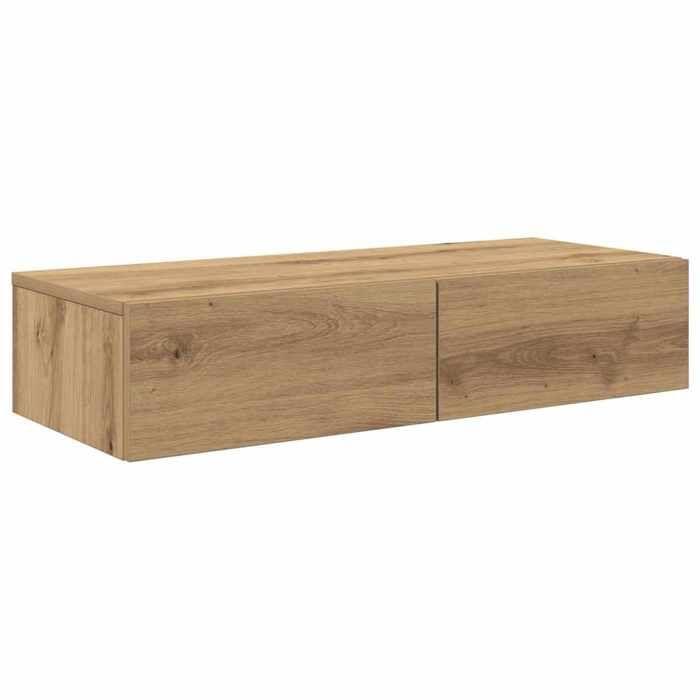 VidaXL Wall Shelf with Drawers Artisan Oak Engineered Wood 859985