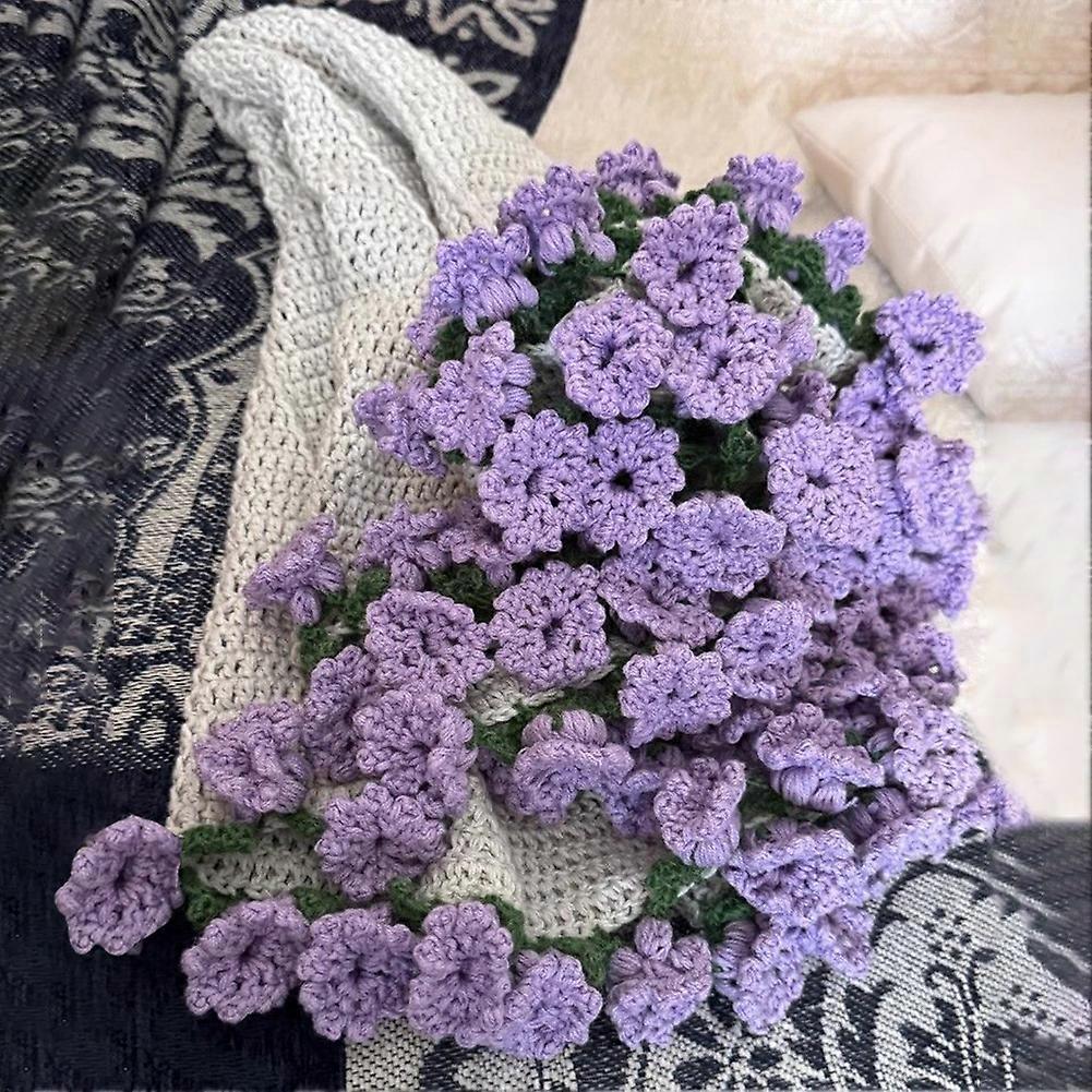 DIY Hand-Woven Flower Bouquet Blanket, Soft Skin-Friendly Machine Washable for Beginners