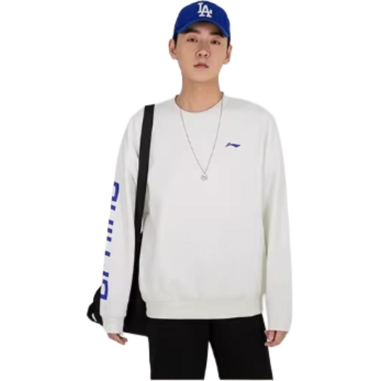 Li Ning Sports Fashion Collection Sweatshirt Unisex White YWDU373-1