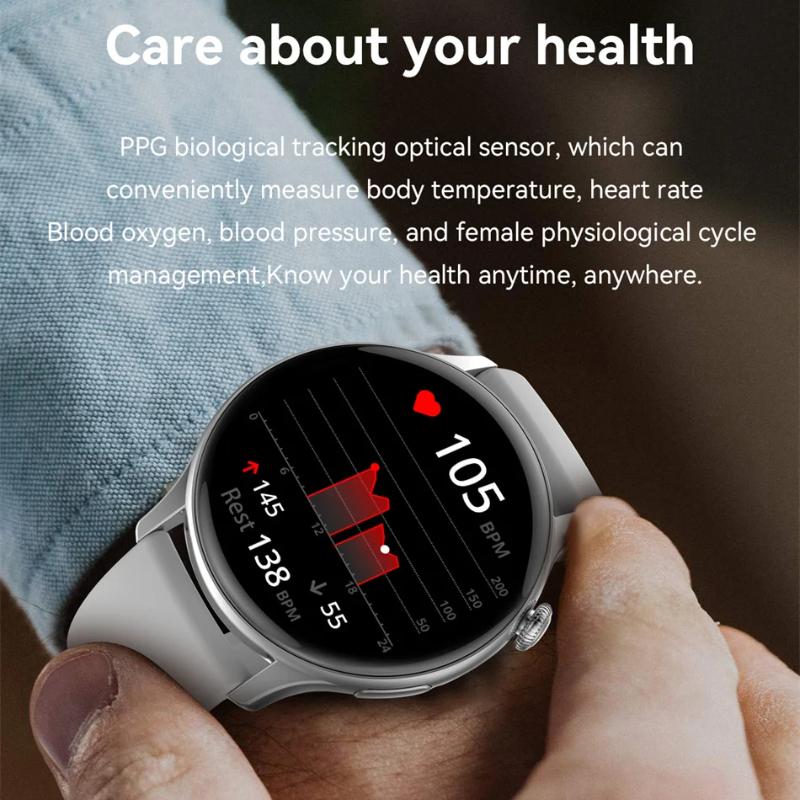 Neue Smartwatch für Damen AMOLED-Bildschirm Zeitanzeige immer an NFC IP68 Wasserdicht Sport Anruf Damen Smartwatch Für Huawei Xiaomi Apple