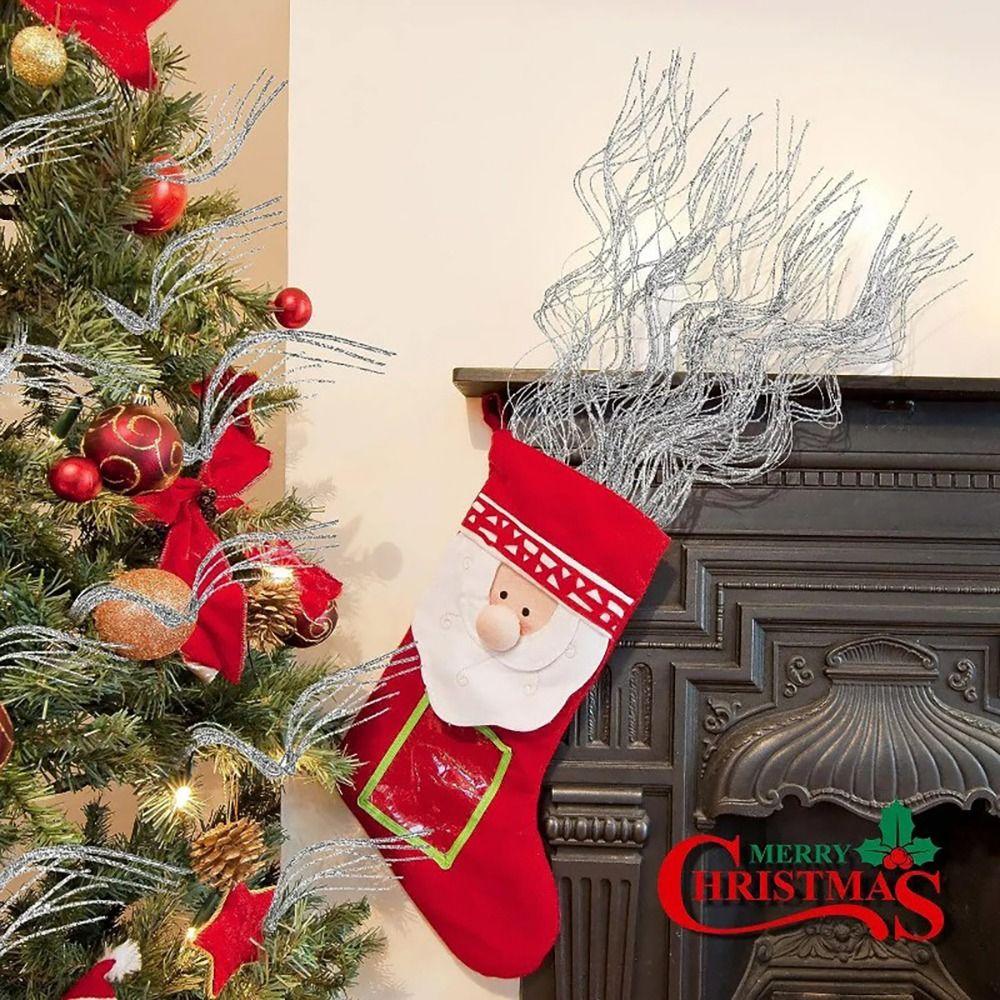 5Pcs Table Ornaments Props Artificial Glitter Berry Christmas Sticks Branches  Xmas Tree