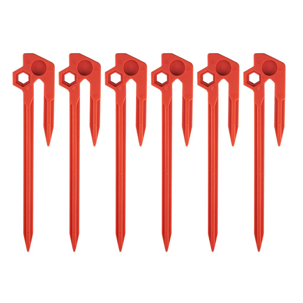 6Pcs Tent Pegs Tent Stakes Pegs Floor Nails Heavy Duty Awning Pegs for Camping Hiking Traveling Beach and Outdoor