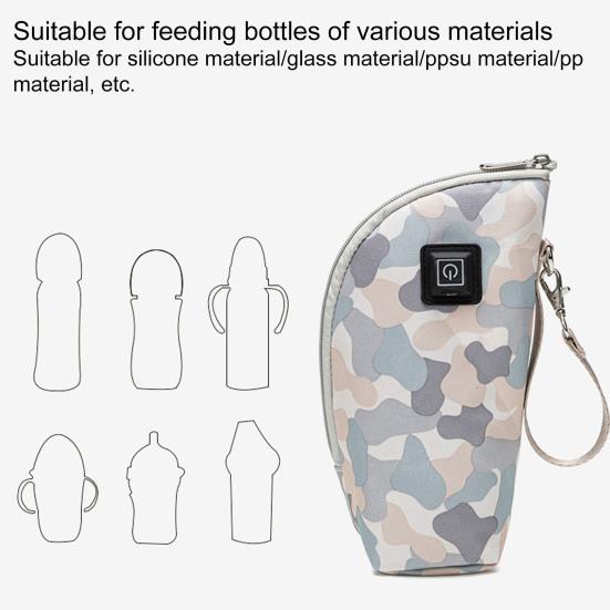 1 Set Baby Bottle Warmer Smart Constant Temperature 3-level Adjustable Infant Toddler Car Milk Bottle Heat Keeping Slipcover for Gift