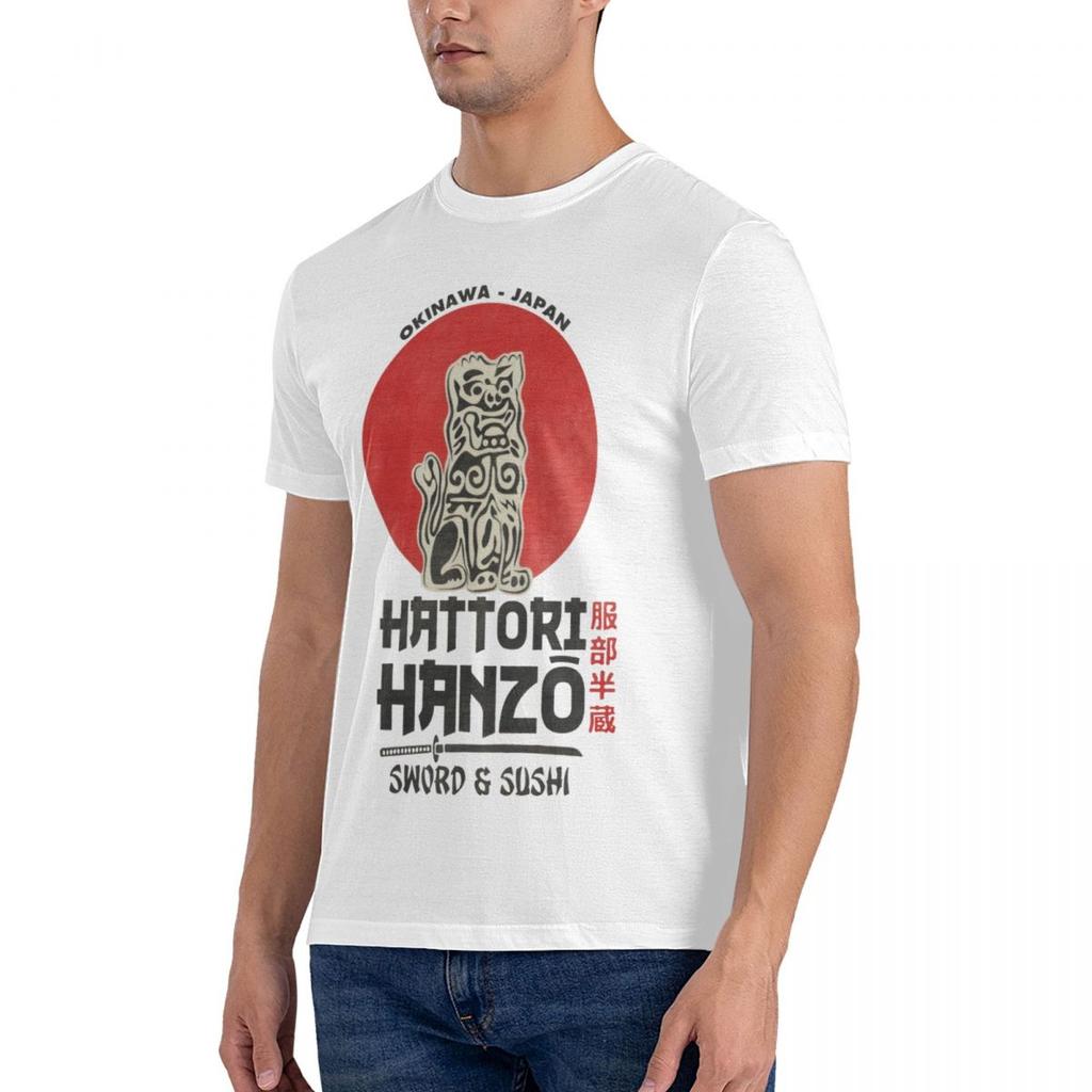 Hattori Hanzo Kill Bills Printed T-Shirt Funny Mens Short Sleeve Loose Oversized Tees
