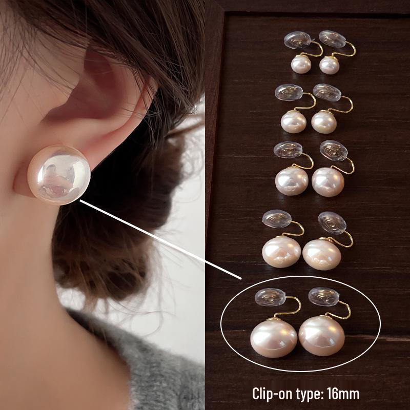 Shi Jia Mantou Lux Pearl Earrings 925 Silver Studs for Women 2024
