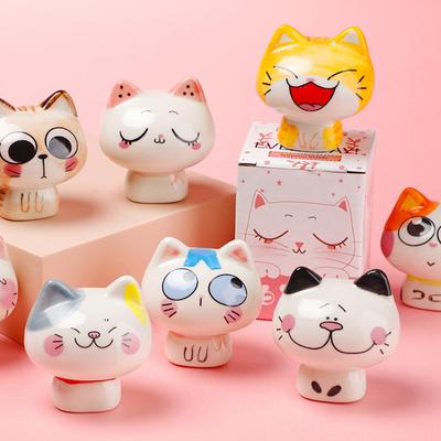 Kreative Keramik Katzen Ornamente Mini Niedlich Schreibtisch Büro Schreibtisch Zimmer Keramik Auto Ornamente Abteilung für Heilung Geburtstagsgeschenke