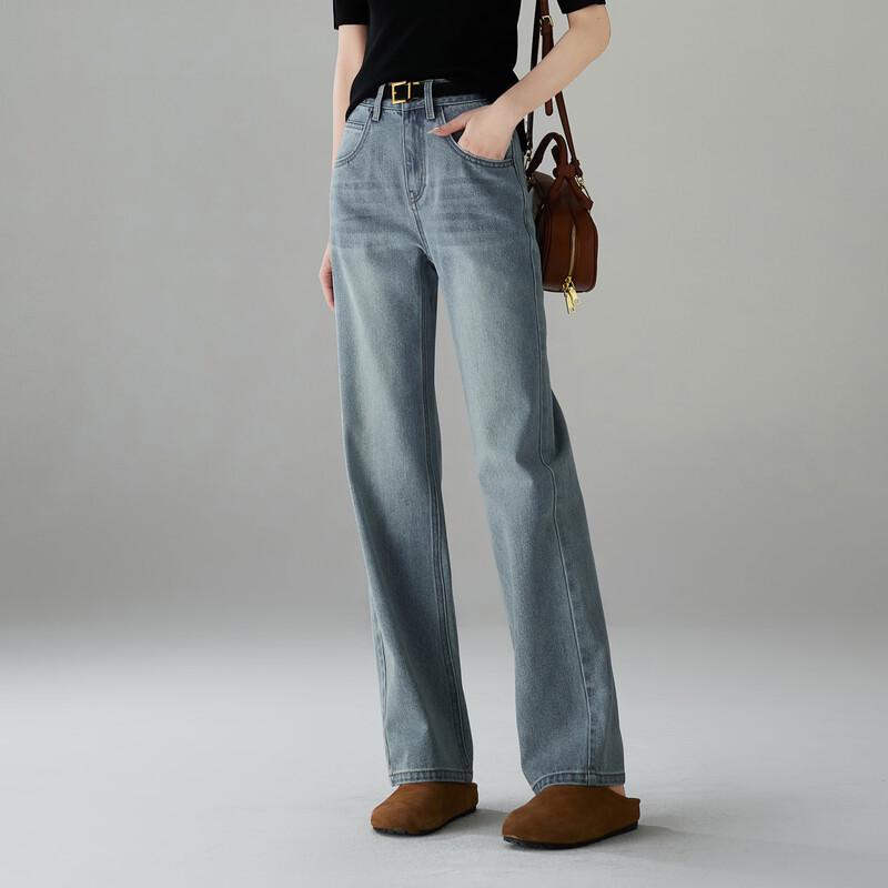 SOFSIL Women's Retro High-Waist Wide-Leg Jeans