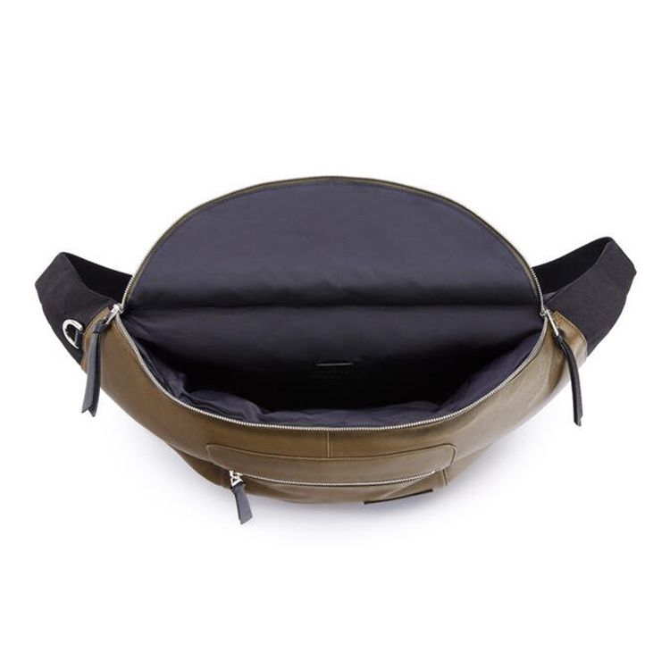Loewe Fabric And Leather XL Chest Bag Crossbody Bag Waist Bag Men bags Khaki-Brown Black B687C60X01-5553