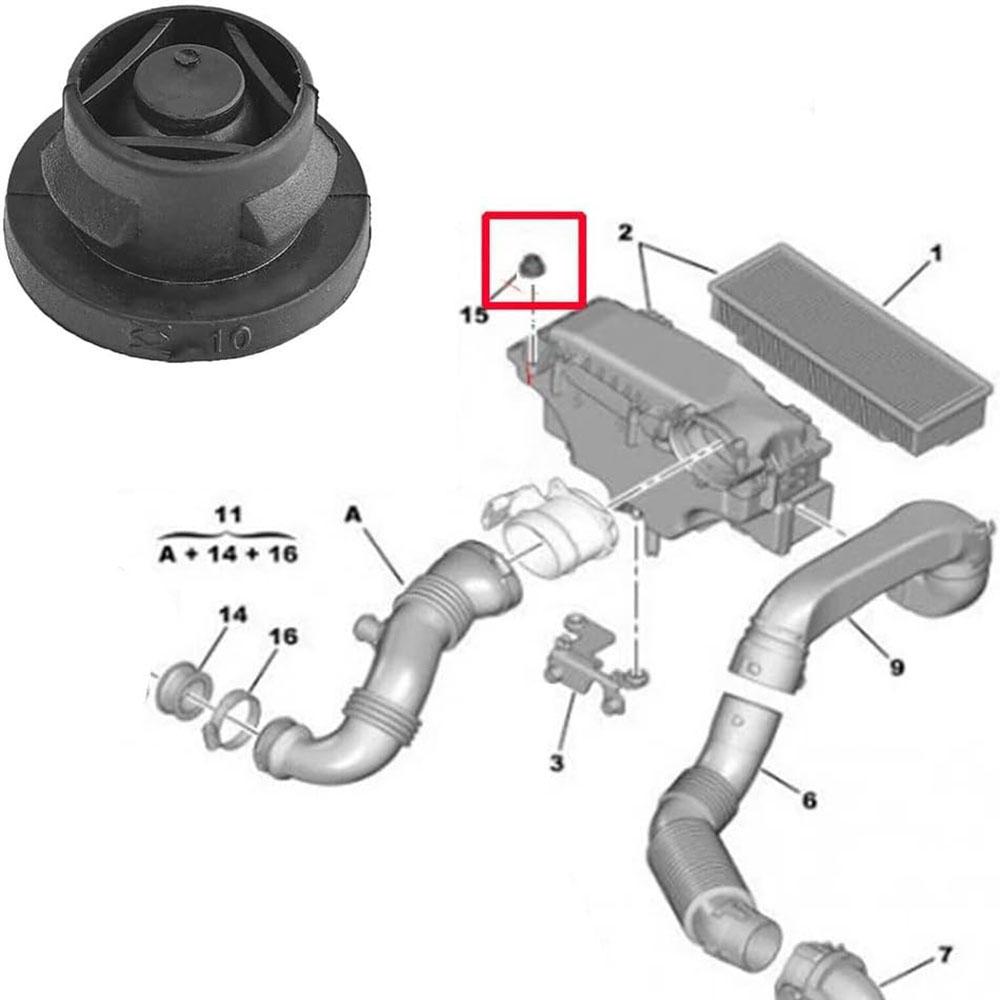 4x Air Filter Rubber Insert Grommet For Peugeot Partner Citroen Berlingo 1422A3